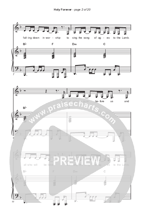 Holy Forever (Choral Anthem SATB) Octavo (SATB & Pno) (Bethel Music / Arr. Mason Brown)