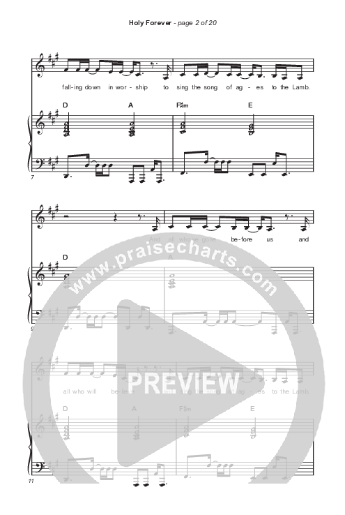 Holy Forever (Worship Choir/SAB) Octavo (SAB & Pno) (Bethel Music / Arr. Mason Brown)