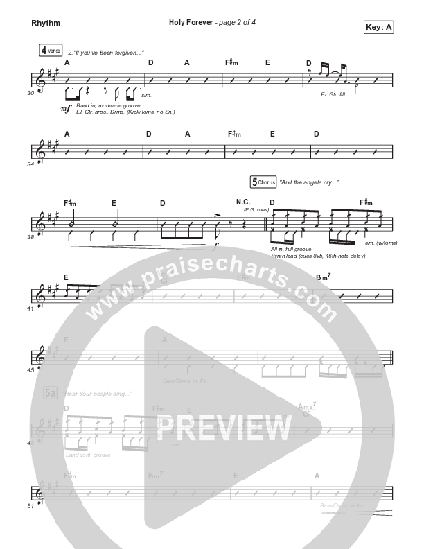 Holy Forever (Worship Choir/SAB) Rhythm Pack (Bethel Music / Arr. Mason Brown)