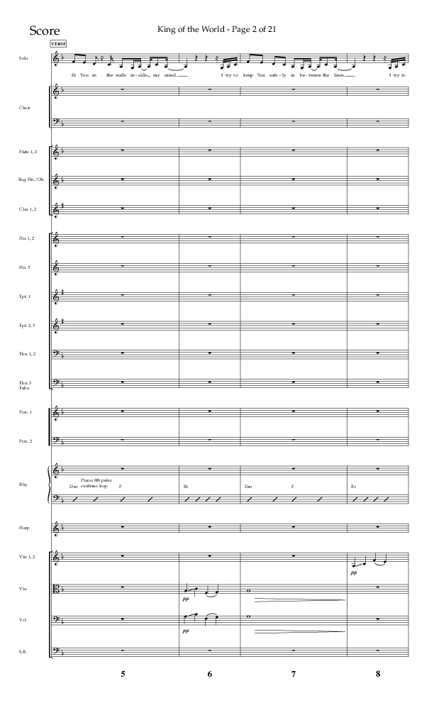 King Of The World (Choral Anthem SATB) Orchestration (Lifeway Choral / Arr. Bradley Knight)