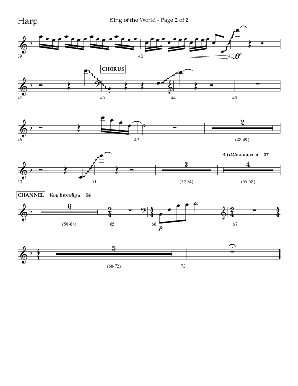 King Of The World (Choral Anthem SATB) Harp (Lifeway Choral / Arr. Bradley Knight)
