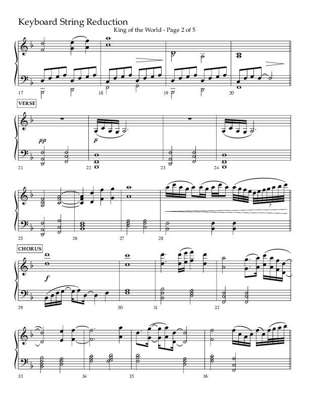 King Of The World (Choral Anthem SATB) String Reduction (Lifeway Choral / Arr. Bradley Knight)