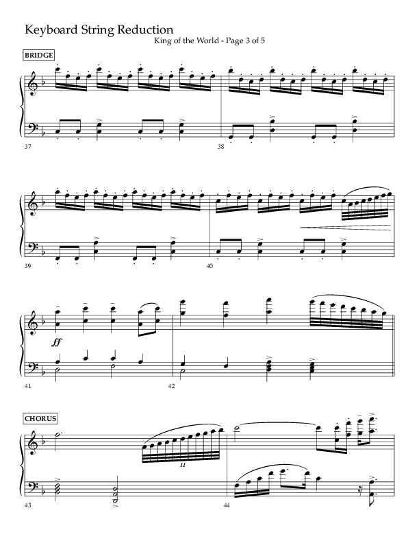 King Of The World (Choral Anthem SATB) String Reduction (Lifeway Choral / Arr. Bradley Knight)
