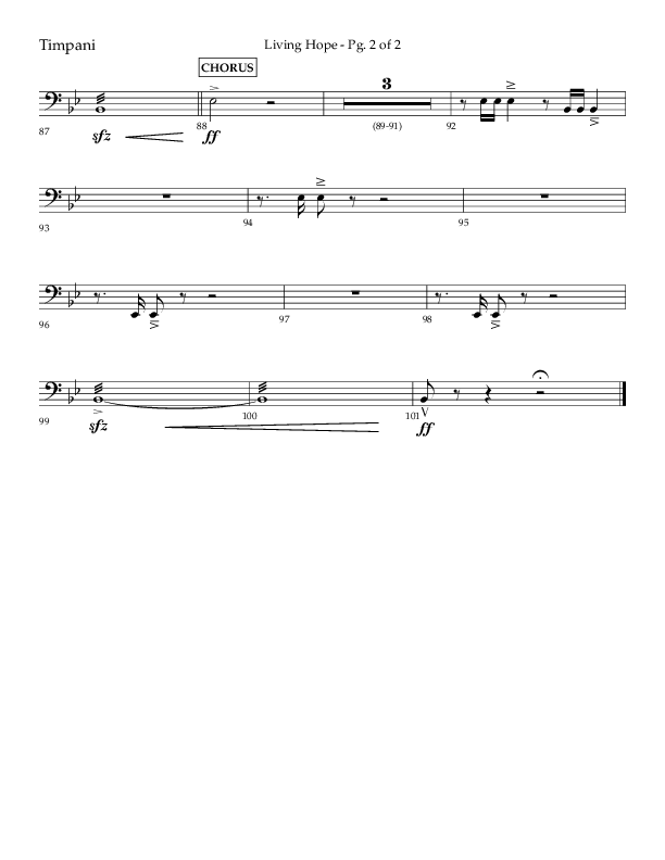 Living Hope (Choral Anthem SATB) Timpani (Lifeway Choral / Arr. Craig Adams)