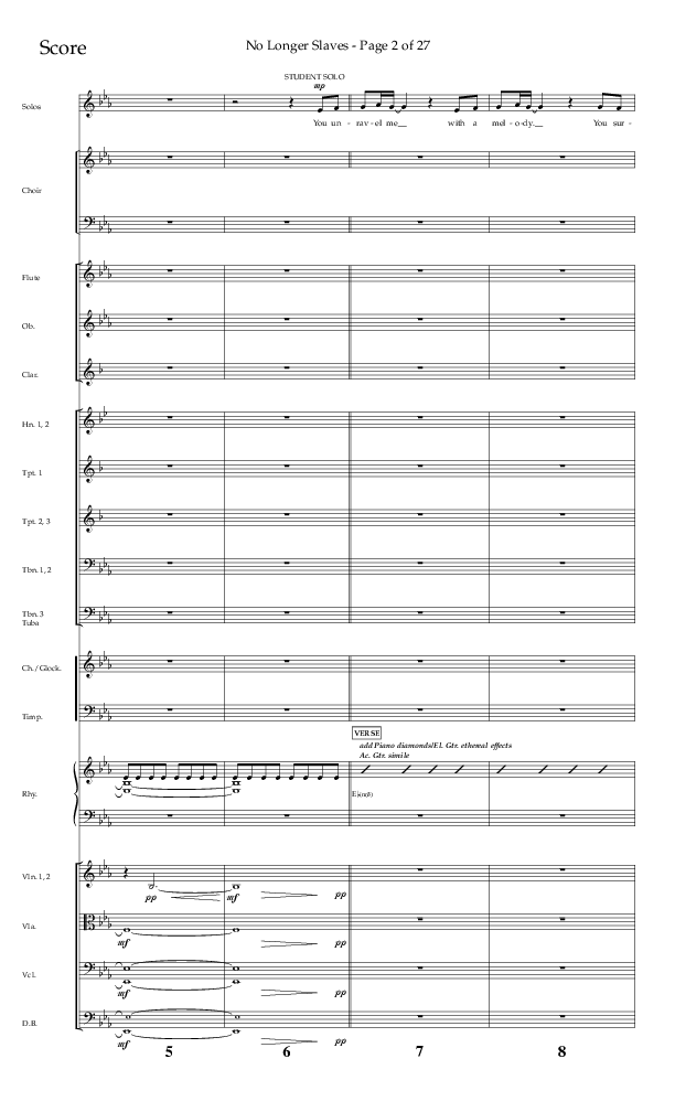 No Longer Slaves (Choral Anthem SATB) Orchestration (Lifeway Choral / Arr. Craig Adams)