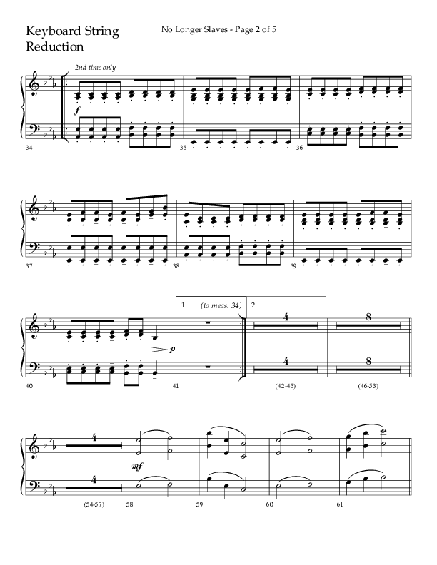 No Longer Slaves (Choral Anthem SATB) String Reduction (Lifeway Choral / Arr. Craig Adams)