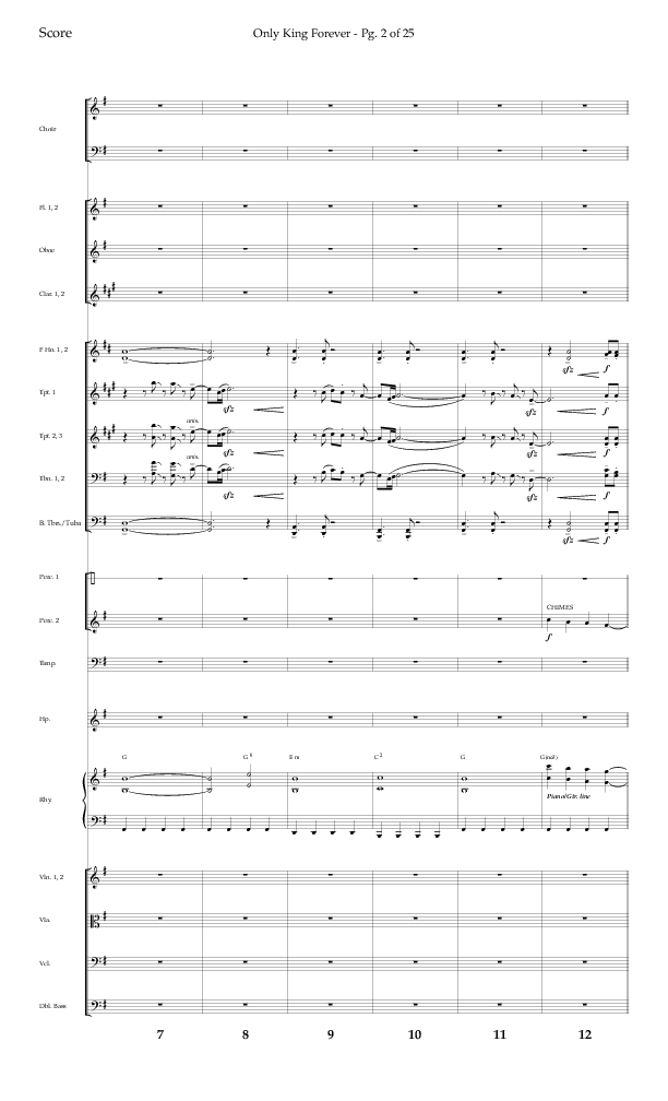 Only King Forever (Choral Anthem SATB) Conductor's Score (Lifeway Choral / Arr. Danny Zaloudik)