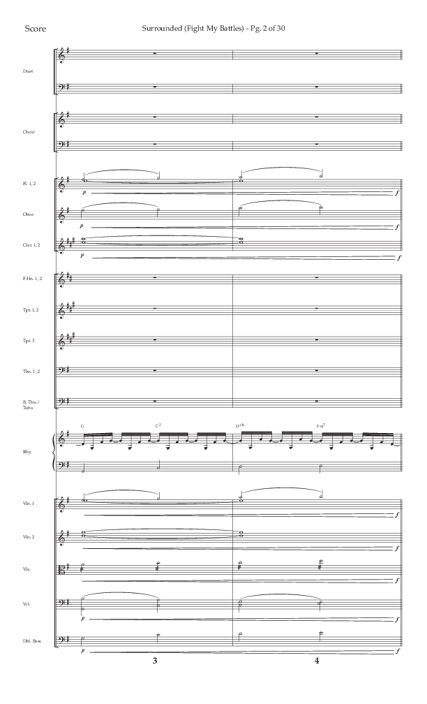 Surrounded (Fight My Battles) (Choral Anthem SATB) Conductor's Score (Lifeway Choral / Arr. Kent Hooper / Arr. Phillip Keveren)
