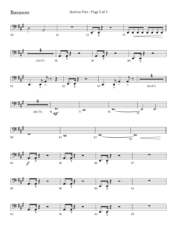 Soul On Fire (Choral Anthem SATB) Bassoon (Lifeway Choral / Arr. Kirk Kirkland / Orch. Camp Kirkland)