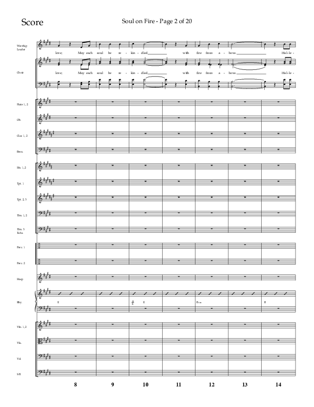 Soul On Fire (Choral Anthem SATB) Orchestration (Lifeway Choral / Arr. Kirk Kirkland / Orch. Camp Kirkland)
