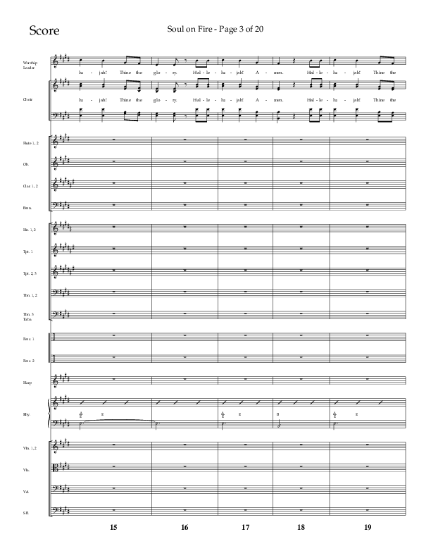 Soul On Fire (Choral Anthem SATB) Orchestration (Lifeway Choral / Arr. Kirk Kirkland / Orch. Camp Kirkland)
