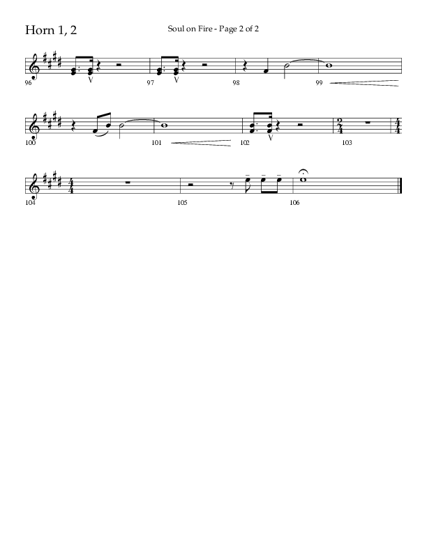 Soul On Fire (Choral Anthem SATB) French Horn 1/2 (Lifeway Choral / Arr. Kirk Kirkland / Orch. Camp Kirkland)