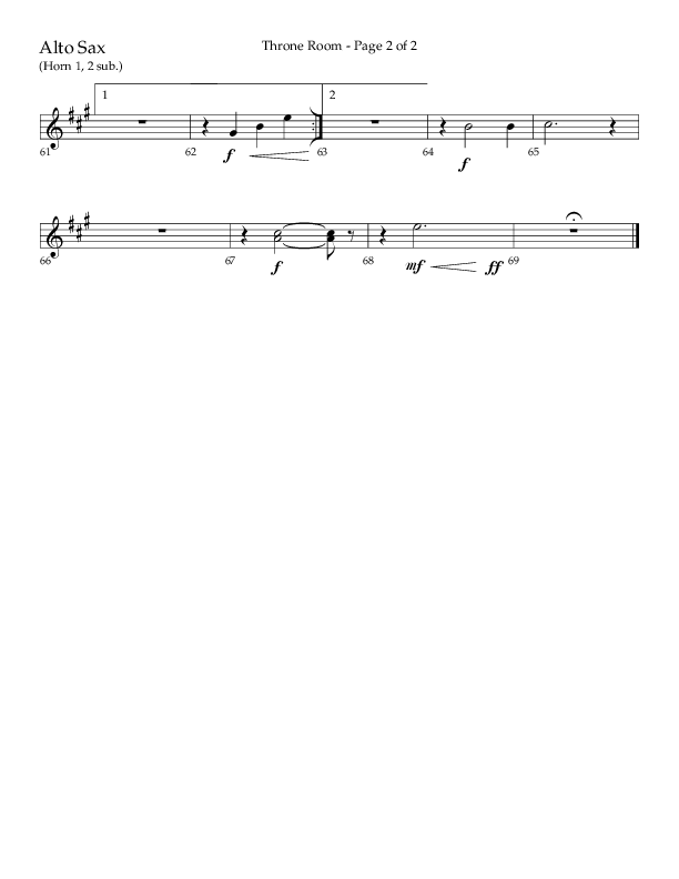 Throne Room (Choral Anthem SATB) Alto Sax (Lifeway Choral / Arr. Luke Gambill / Orch. Daniel Semsen)