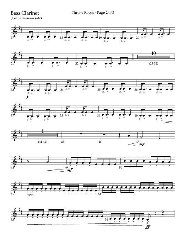 Throne Room (Choral Anthem SATB) Bass Clarinet (Lifeway Choral / Arr. Luke Gambill / Orch. Daniel Semsen)