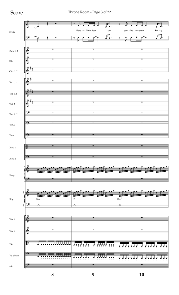 Throne Room (Choral Anthem SATB) Conductor's Score (Lifeway Choral / Arr. Luke Gambill / Orch. Daniel Semsen)