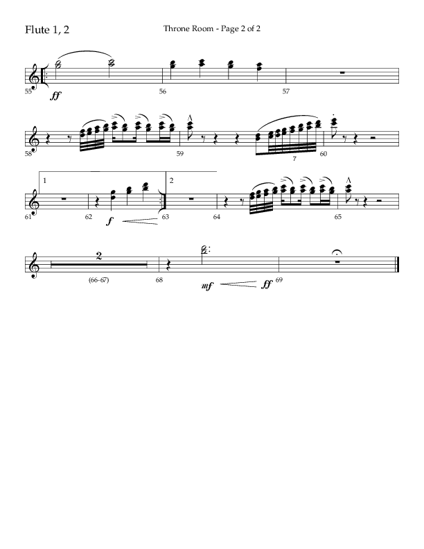 Throne Room (Choral Anthem SATB) Flute 1/2 (Lifeway Choral / Arr. Luke Gambill / Orch. Daniel Semsen)