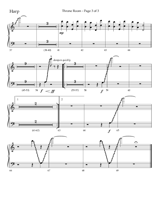 Throne Room (Choral Anthem SATB) Harp (Lifeway Choral / Arr. Luke Gambill / Orch. Daniel Semsen)