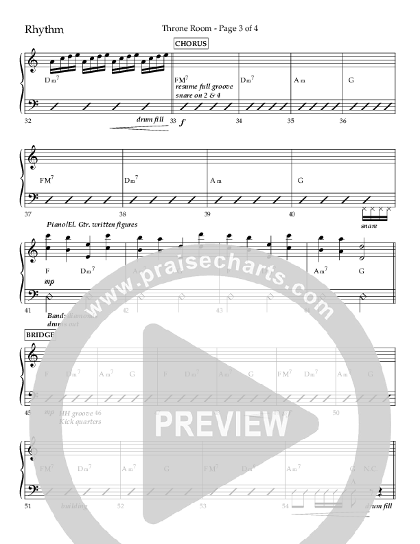 Throne Room (Choral Anthem SATB) Lead Melody & Rhythm (Lifeway Choral / Arr. Luke Gambill / Orch. Daniel Semsen)