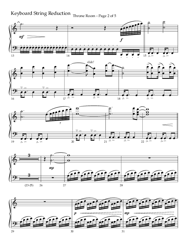 Throne Room (Choral Anthem SATB) String Reduction (Lifeway Choral / Arr. Luke Gambill / Orch. Daniel Semsen)