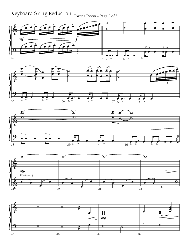 Throne Room (Choral Anthem SATB) String Reduction (Lifeway Choral / Arr. Luke Gambill / Orch. Daniel Semsen)