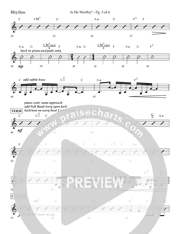 Is He Worthy (Choral Anthem SATB) Lead Melody & Rhythm (Lifeway Choral / Arr. Cliff Duren)