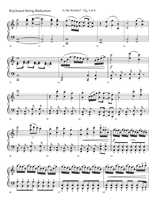 Is He Worthy (Choral Anthem SATB) String Reduction (Lifeway Choral / Arr. Cliff Duren)