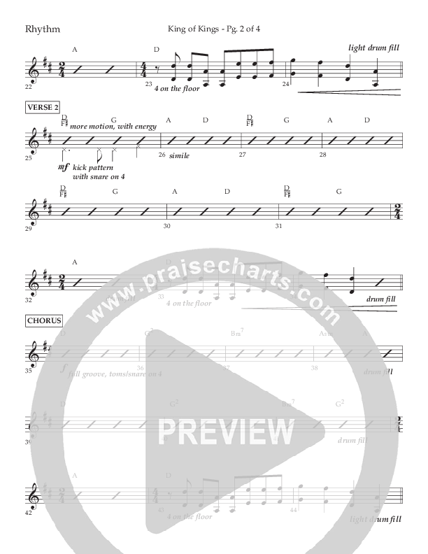 King Of Kings (Choral Anthem SATB) Lead Melody & Rhythm (Lifeway Choral / Arr. John Bolin / Orch. Cliff Duren)