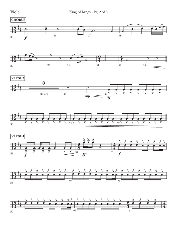 King Of Kings (Choral Anthem SATB) Viola (Lifeway Choral / Arr. John Bolin / Orch. Cliff Duren)