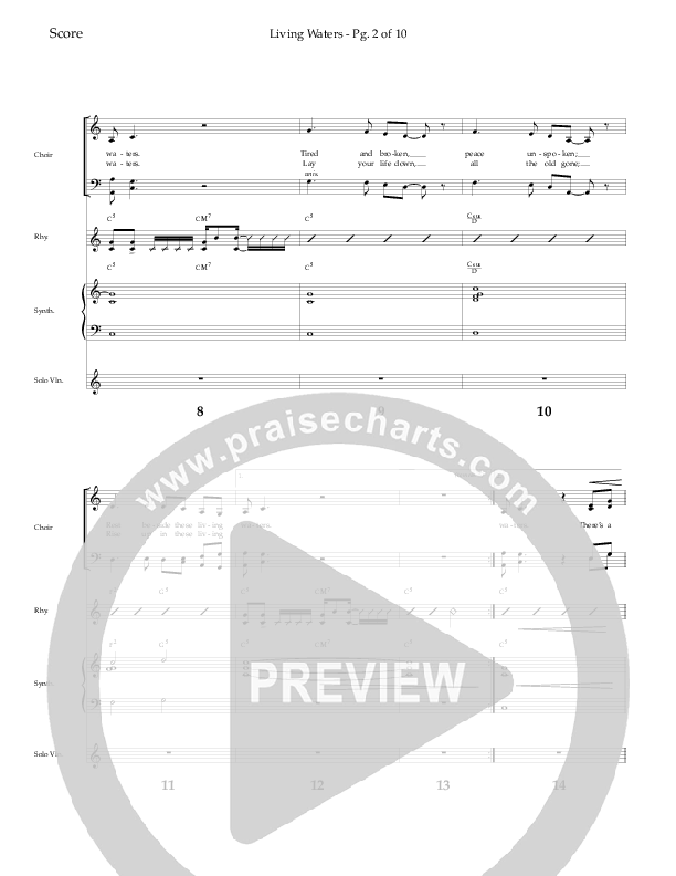 Living Waters (Choral Anthem SATB) Lead Melody & Rhythm (Lifeway Choral / Arr. David Hamilton)