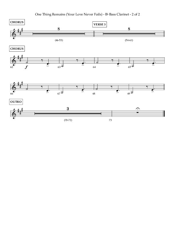 One Thing Remains (Choral Anthem SATB) Bass Clarinet (Lifeway Choral / Arr. Charlie Sinclair / Orch. Dave Williamson)