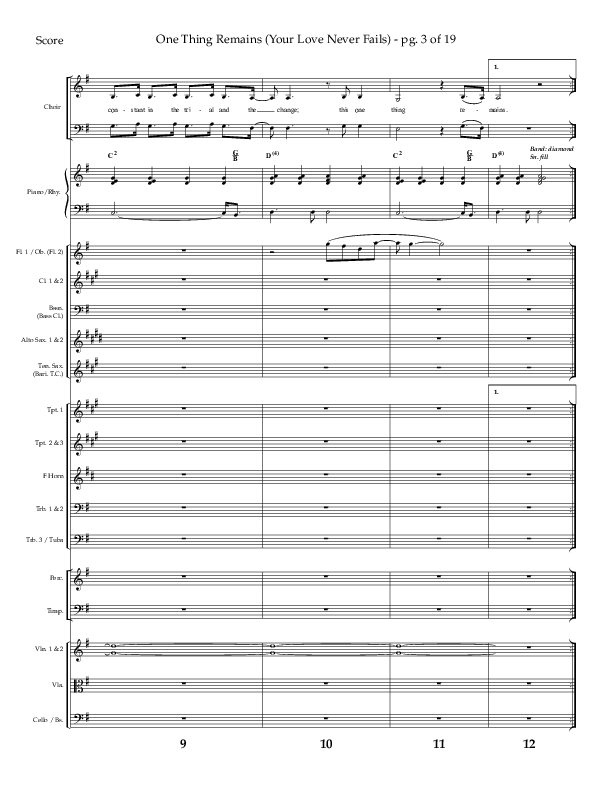 One Thing Remains (Choral Anthem SATB) Orchestration (Lifeway Choral / Arr. Charlie Sinclair / Orch. Dave Williamson)