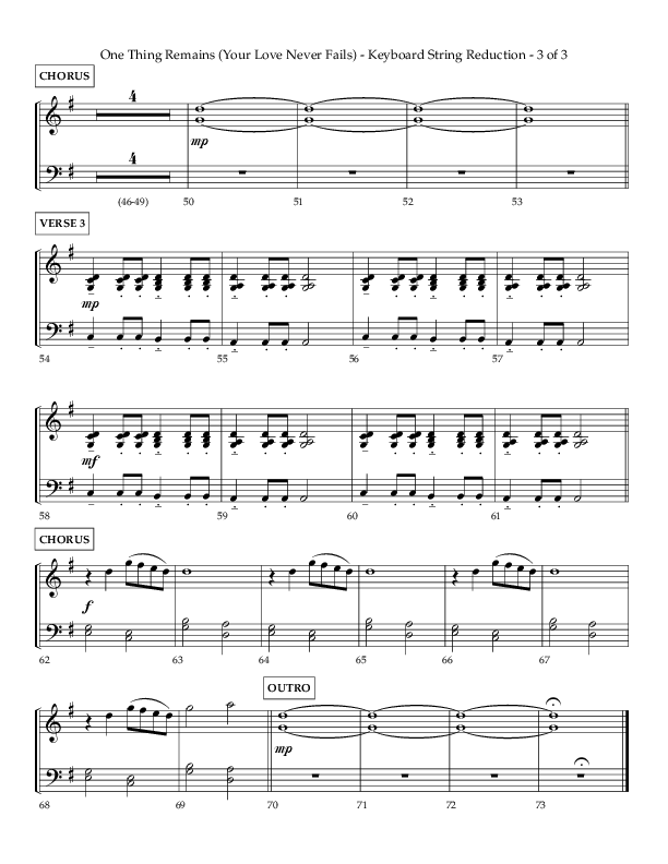 One Thing Remains (Choral Anthem SATB) String Reduction (Lifeway Choral / Arr. Charlie Sinclair / Orch. Dave Williamson)