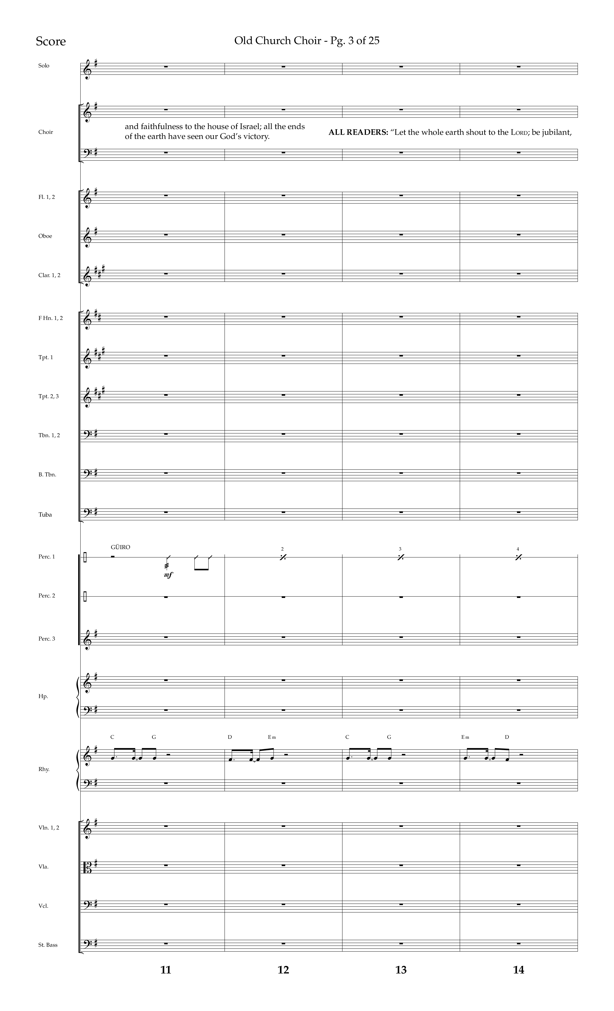 Old Church Choir (Choral Anthem SATB) Orchestration (Lifeway Choral / Arr. Ken Barker / Arr. Craig Adams / Arr. Danny Zaloudik)