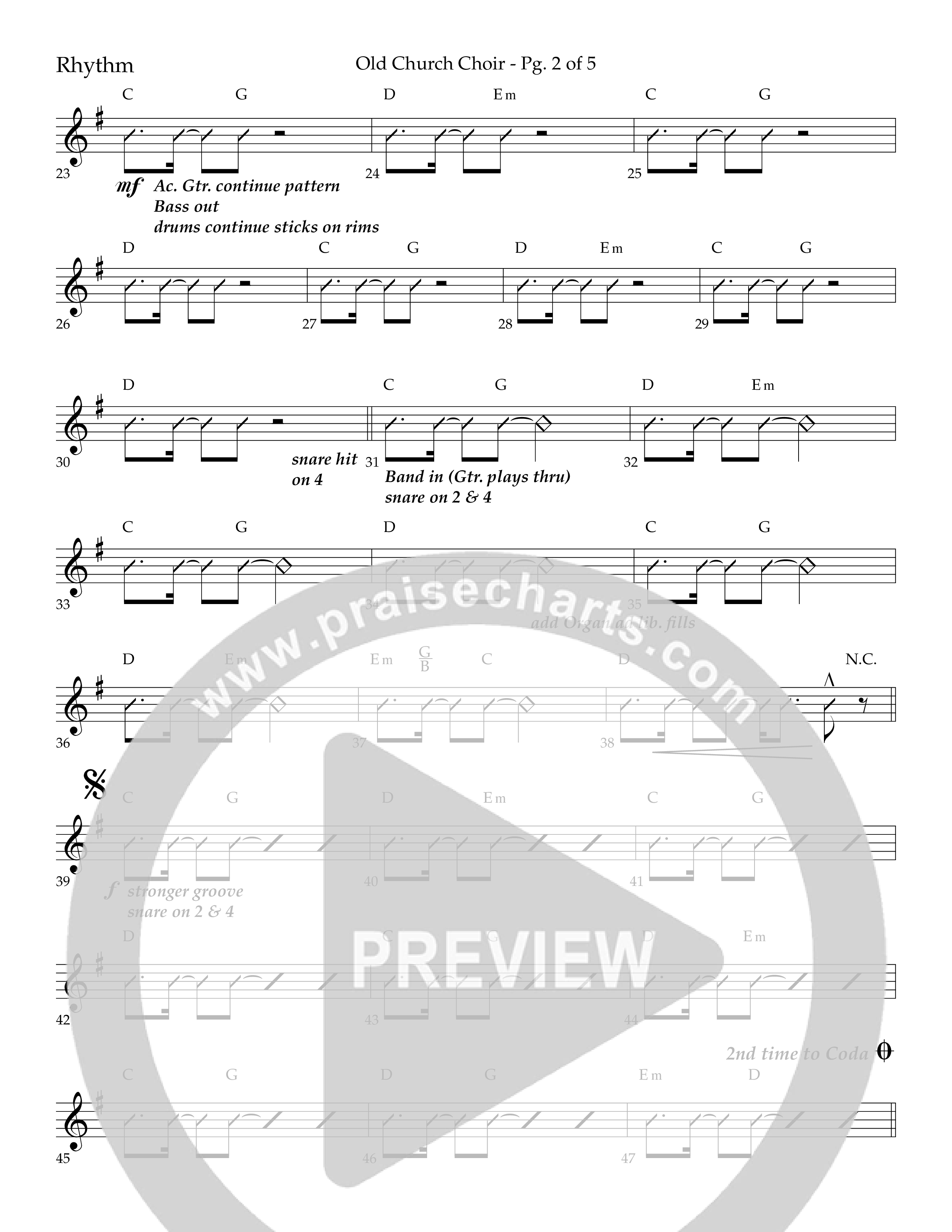Old Church Choir (Choral Anthem SATB) Lead Melody & Rhythm (Lifeway Choral / Arr. Ken Barker / Arr. Craig Adams / Arr. Danny Zaloudik)