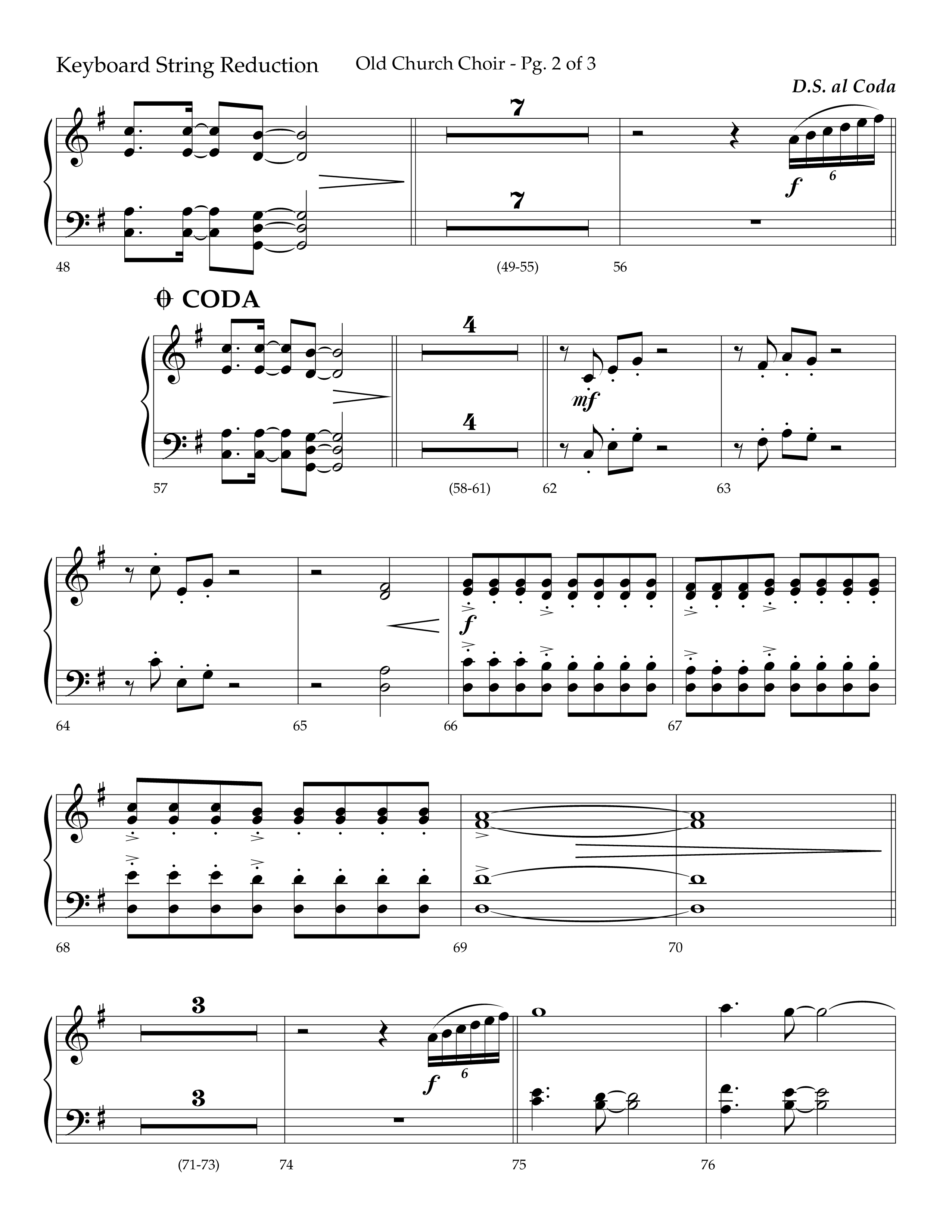 Old Church Choir (Choral Anthem SATB) String Reduction (Lifeway Choral / Arr. Ken Barker / Arr. Craig Adams / Arr. Danny Zaloudik)