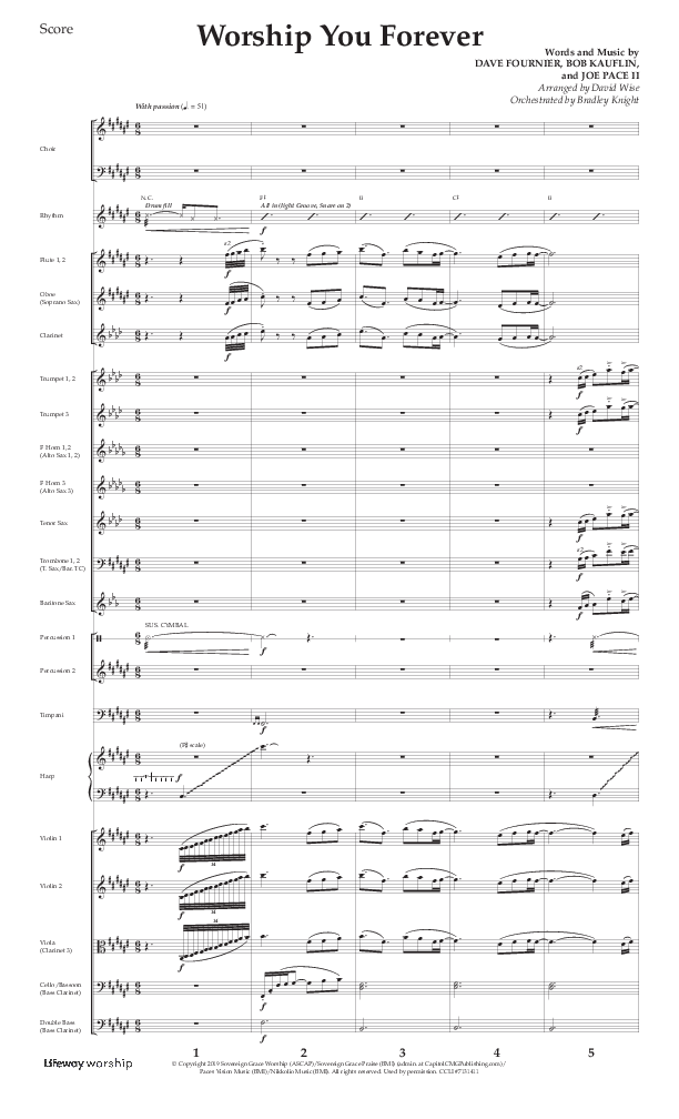 Worship You Forever (Choral Anthem SATB) Orchestration (Lifeway Choral / Arr. David Wise / Orch. Bradley Knight)