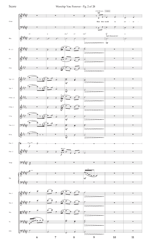 Worship You Forever (Choral Anthem SATB) Conductor's Score (Lifeway Choral / Arr. David Wise / Orch. Bradley Knight)