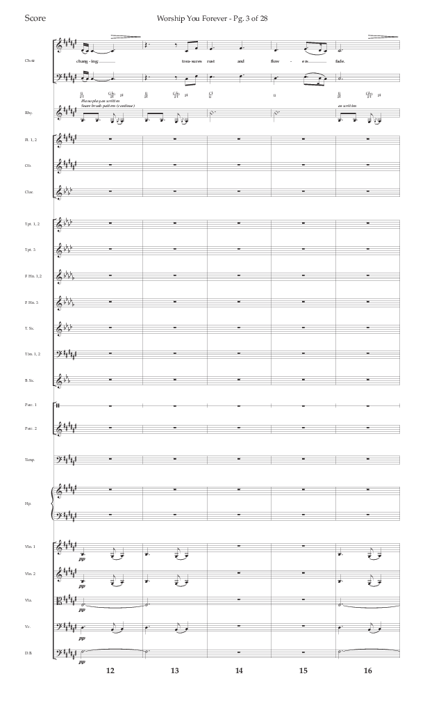 Worship You Forever (Choral Anthem SATB) Orchestration (Lifeway Choral / Arr. David Wise / Orch. Bradley Knight)