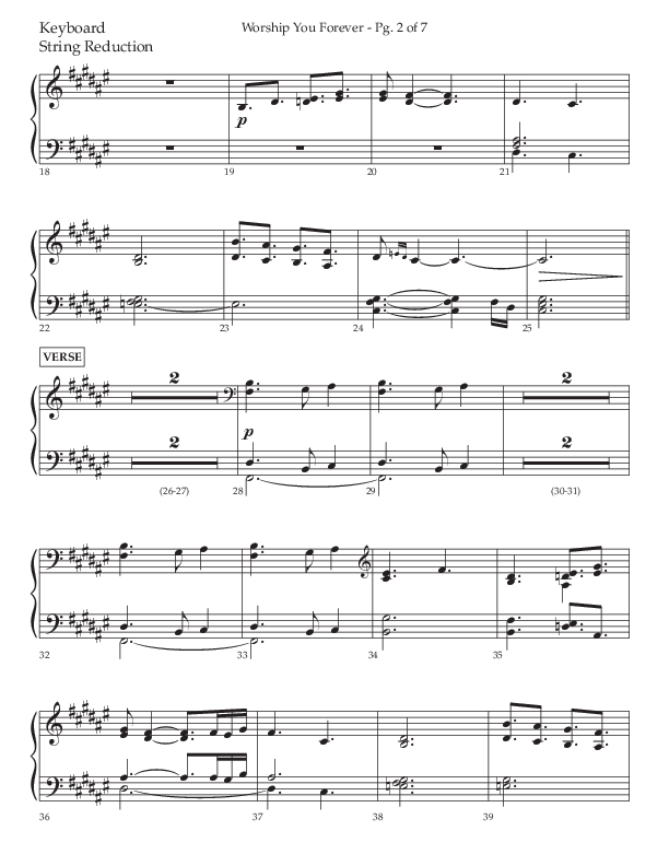 Worship You Forever (Choral Anthem SATB) String Reduction (Lifeway Choral / Arr. David Wise / Orch. Bradley Knight)