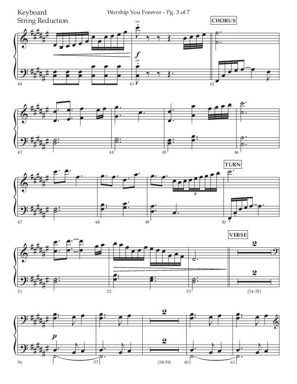 Worship You Forever (Choral Anthem SATB) String Reduction (Lifeway Choral / Arr. David Wise / Orch. Bradley Knight)