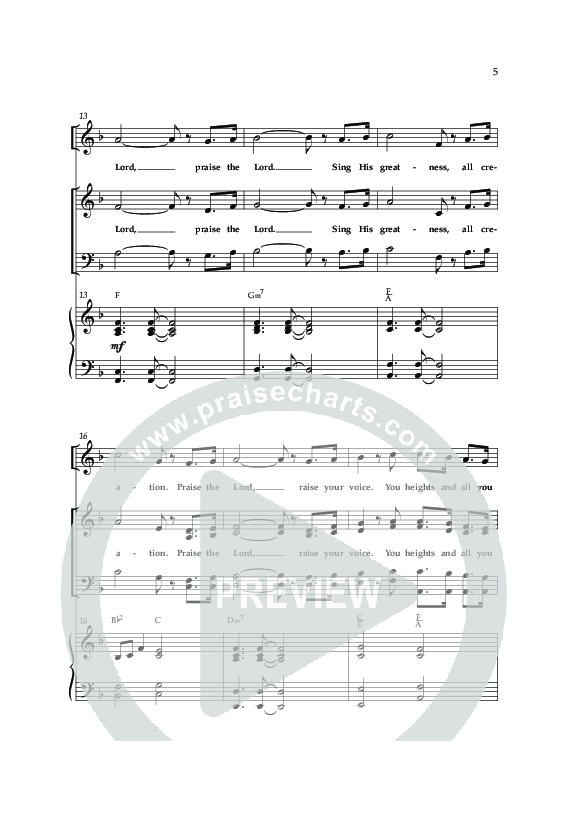 Psalm 150 (Praise The Lord) (Choral Anthem SATB) Anthem (SATB/Piano) (Lifeway Choral / Arr. David Wise / Orch. Bradley Knight)