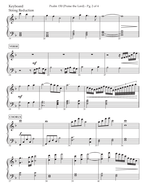 Psalm 150 (Praise The Lord) (Choral Anthem SATB) String Reduction (Lifeway Choral / Arr. David Wise / Orch. Bradley Knight)