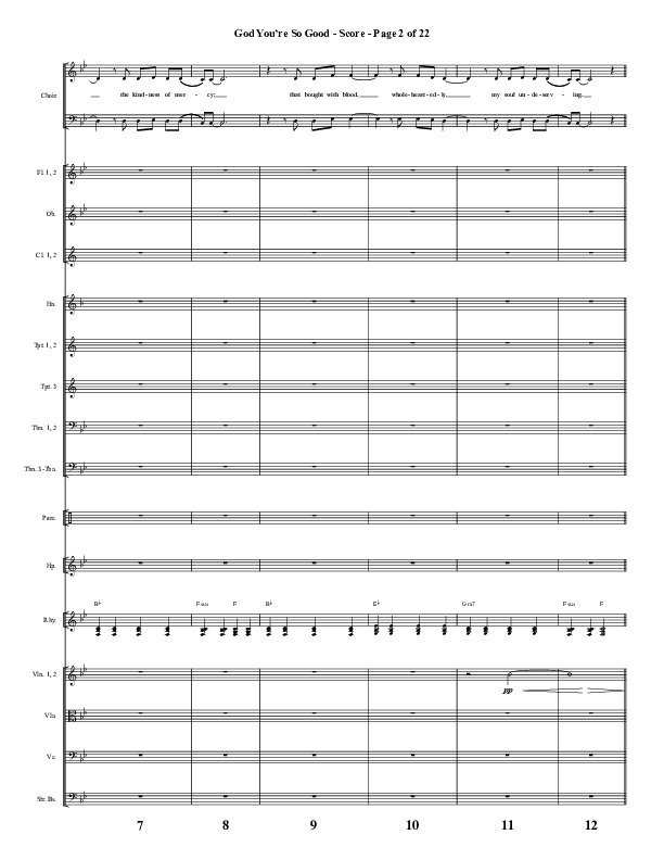 God You're So Good (Choral Anthem SATB) Orchestration (Word Music Choral / Arr. Jay Rouse)