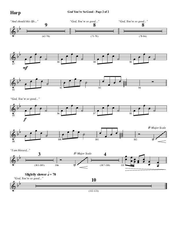 God You're So Good (Choral Anthem SATB) Harp (Word Music Choral / Arr. Jay Rouse)