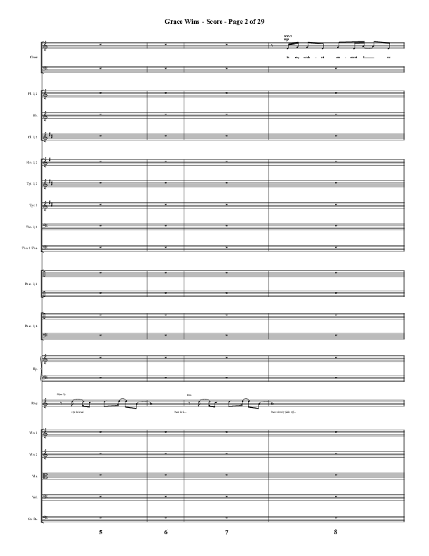 Grace Wins (Choral Anthem SATB) Orchestration (Word Music Choral / Arr. Daniel Semsen)