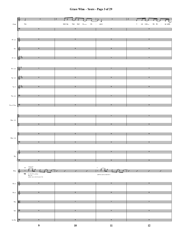 Grace Wins (Choral Anthem SATB) Orchestration (Word Music Choral / Arr. Daniel Semsen)