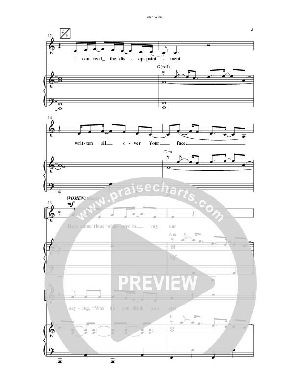 Grace Wins (Choral Anthem SATB) Anthem (SATB/Piano) (Word Music Choral / Arr. Daniel Semsen)