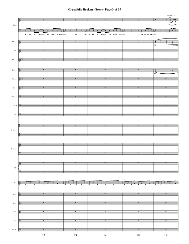 Gracefully Broken (Choral Anthem SATB) Orchestration (Word Music Choral / Arr. David Wise)