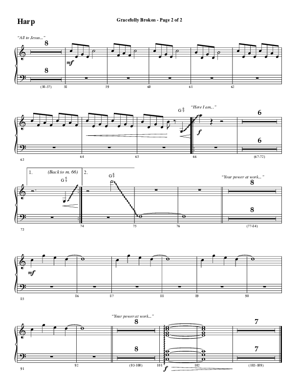 Gracefully Broken (Choral Anthem SATB) Harp (Word Music Choral / Arr. David Wise)