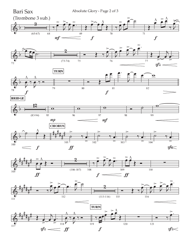 Absolute Glory (Choral Anthem SATB) Bari Sax (Lifeway Choral / Arr. John Bolin / Arr. Don Koch)